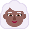 Woman- Medium-Dark Skin Tone- White Hair emoji on Microsoft
